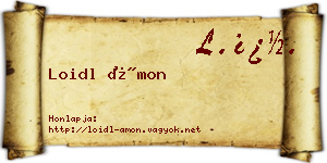 Loidl Ámon névjegykártya
